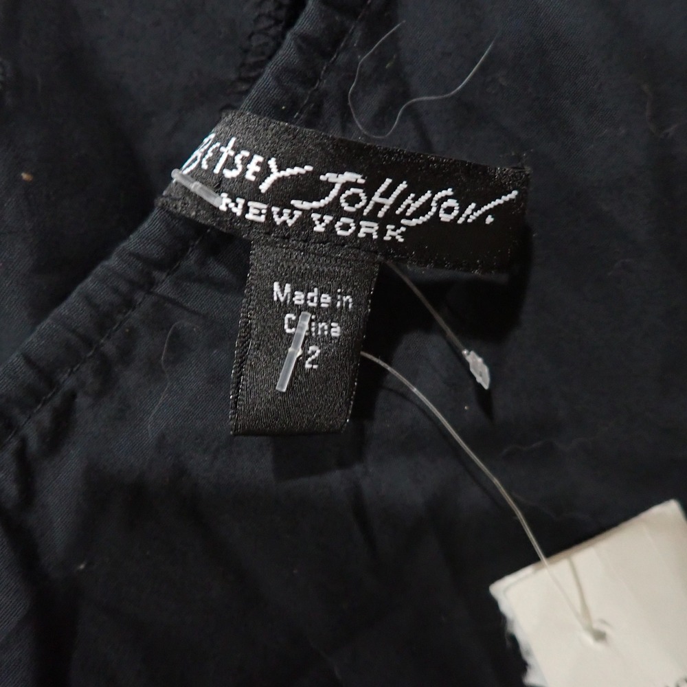 Betsey Johnson Black Butterfly Embroidered Mini Dress Blue Floral Size 2 NEW - Picture 6 of 9